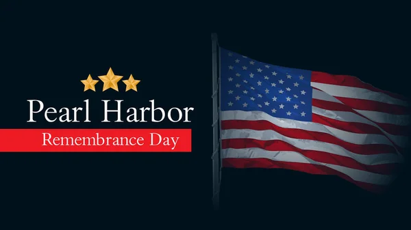 Pearl Harbor Emléknap Usa Flag Vector Háttér Sablon — Stock Vector