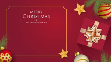 Düz Noel Kartı Şablonu