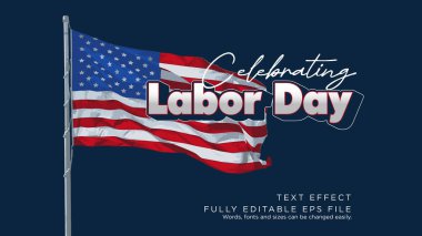 Amerikan İşçi Bayramı Yazı Tipi Efekti Biçimi
