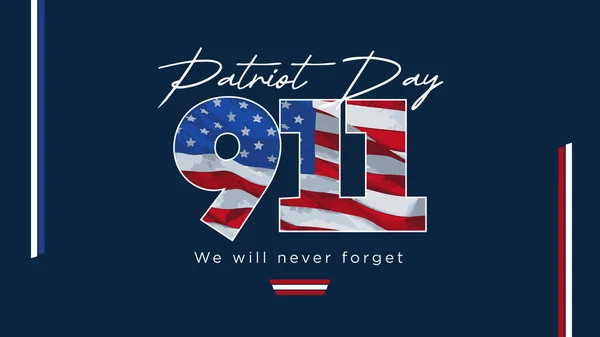 Amerikai Hazafiak Napja 911 Emlékezve — Stock Vector