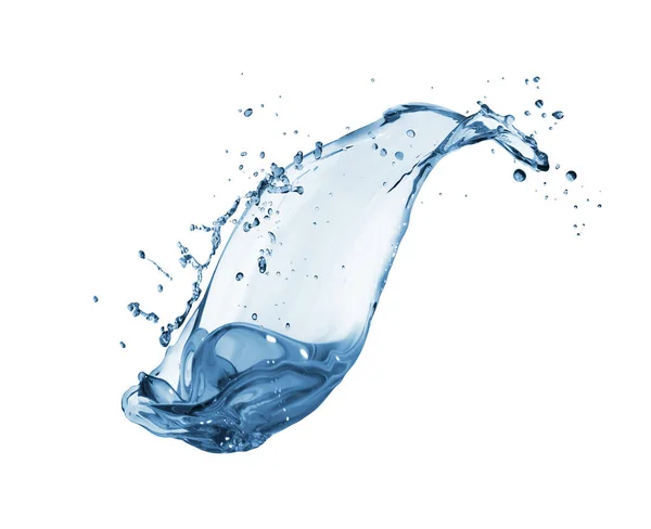 Spritzwasser Isoliert Auf Weißem Hintergrund — Stockfoto