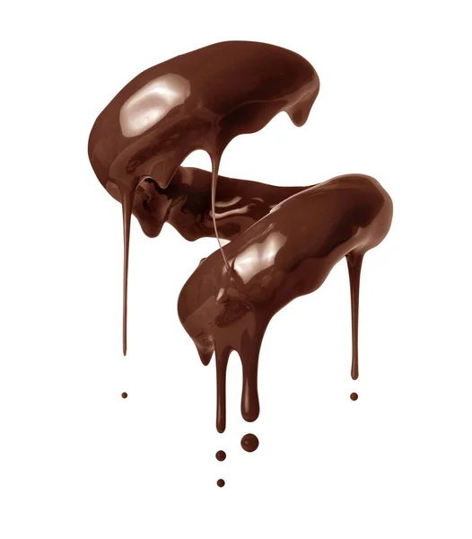 Chocolade Snoep Een Gedraaide Vorm Geïsoleerd Witte Achtergrond — Stockfoto