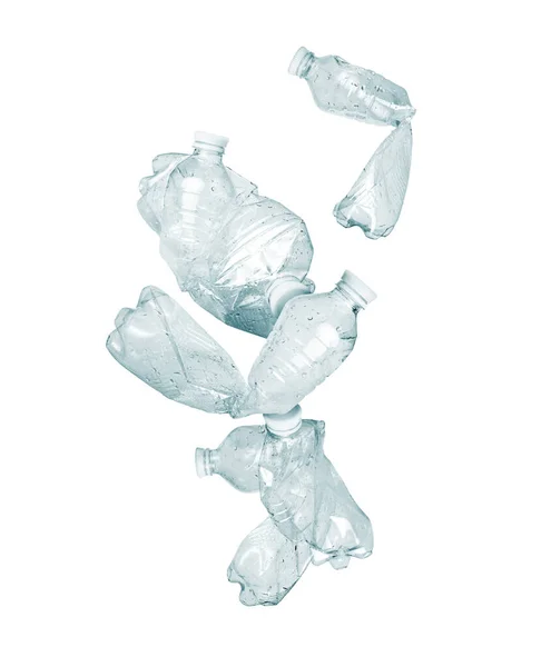 Skupina Plastových Lahví Vzduchu Bílém Pozadí — Stock fotografie