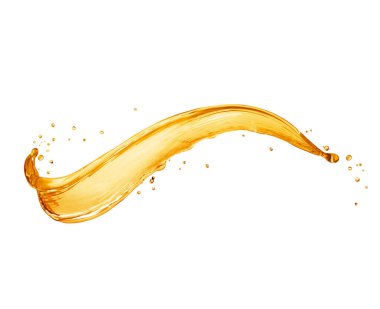 Beyaz arkaplanda izole edilmiş yağlı sıvı damlası