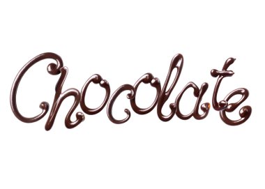 Çikolata beyaz arka planda izole edilmiş sıcak erimiş çikolatadan yapılmıştır.