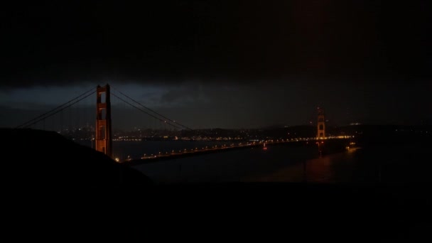 Famous Golden Gate Bridge Bay San Francisco Which One Symbols — Stockvideo