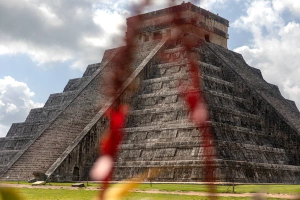 Fotografia Castelo Templo Chichen Itza Famosa Pirâmide Maia México Pertencente — Fotografia de Stock