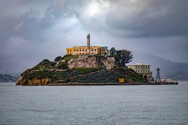 Federale Gevangenis Van Alcatraz Zijn Eiland Het Midden Van San — Stockfoto