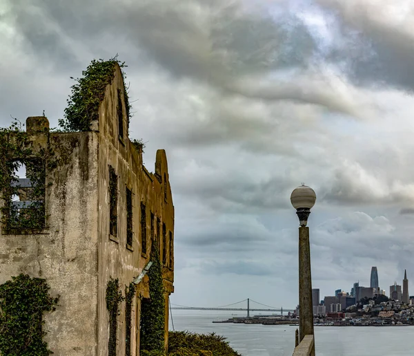 Casa Guardia Prisión Federal Isla Alcatraz Medio Bahía San Francisco — Foto de Stock