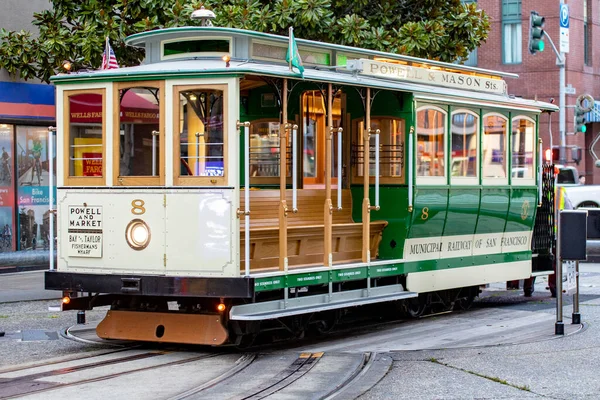 San Francisco Estados Unidos Enero 2023 Tradicional Teleférico Histórico Ciudad —  Fotos de Stock