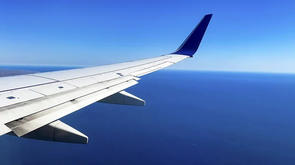 비행기들 삭감의 날다가 멕시코 바하칼리포르니아수르주에 루카스 공항에 도착하였다 비행기 — 스톡 사진