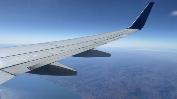 Wing Plane Flying Descending Cabo San Lucas State Baja California — Stock Video