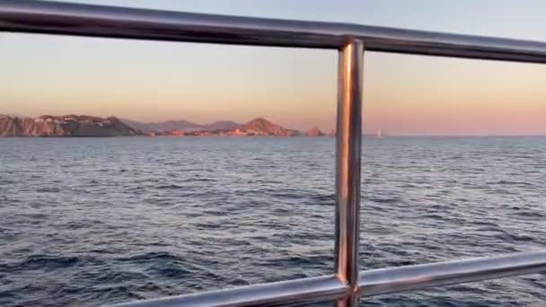 Zachód Słońca Pobliżu Przylądka Świętego Łukasza Który Oddziela Ocean Spokojny — Wideo stockowe