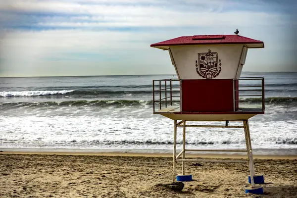Rosarito Mexiko September 2023 Strandwache Haus Einem Schönen Strand Von — Stockfoto