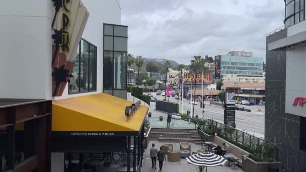 Los Angeles Califórnia Eua Outubro 2023 Vendo Sinal Hollywood Shopping — Vídeo de Stock