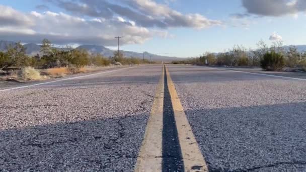 Nevada Daki Las Vegas Doğru Meşhur Mojave Çölü Geçen Sonsuz — Stok video