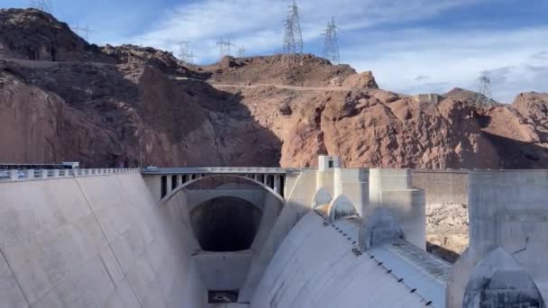 Turbine Van Hydro Generatoren Van Hoover Dam Colorado River Grens — Stockvideo
