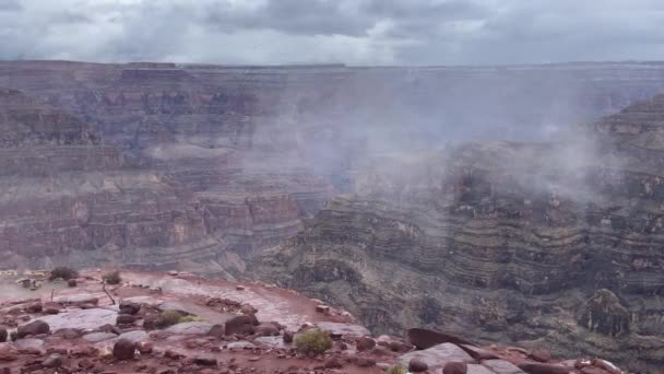 Όμορφη Και Επισκέφθηκε Δυτικά Χείλος Του Grand Canyon Εθνικό Πάρκο — Αρχείο Βίντεο