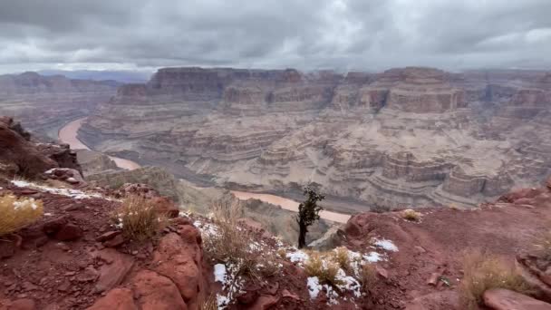Westelijke Rand Van Het Grand Canyon National Park Grens Van — Stockvideo