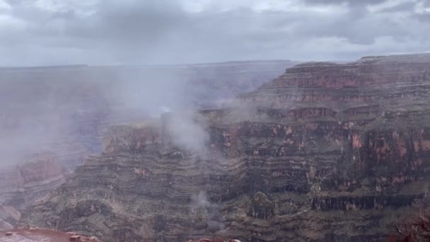 Panoramisch Uitzicht Vanaf Guano Uitzicht Westelijke Poort Van Grand Canyon — Stockvideo
