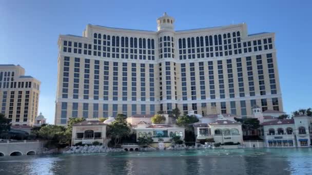 Las Vegas Eua Outubro 2023 Famoso Espetacular Hotel Cassinos Bellagio — Vídeo de Stock