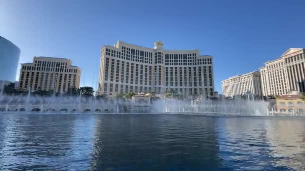 Las Vegas Usa October 2023 Famous Spectacular Bellagio Casino Hotel — Stock Video