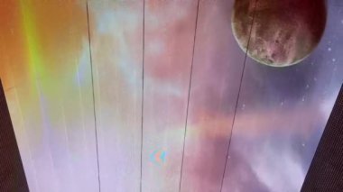 Las Vegas, ABD; 18 Ekim 2023: Amerika Birleşik Devletleri 'nin Nevada eyaletinin en eski bölgesi olan ünlü Fremont Caddesi' ndeki dev ekran..