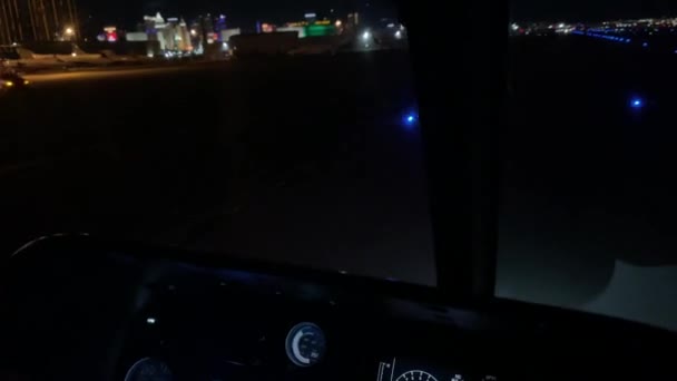 Helicóptero Despegando Del Aeropuerto Las Vegas Los Estados Unidos América — Vídeo de stock