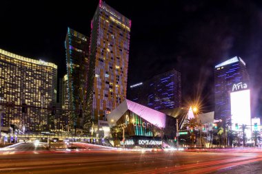 Las Vegas; ABD; 19 Ocak 2023: Las Vegas Bulvarı, bu cadde Las Vegas Bulvarı olarak bilinen büyük oteller, tatil beldeleri ve temalı kumarhanelerle doludur..