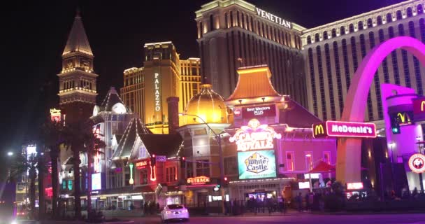 Las Vegas Eua Novembro 2023 Fabulosa Las Vegas Strip Este — Vídeo de Stock