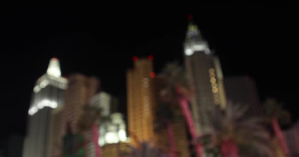 Las Vegas Usa November 2023 Skyskrapor Och Typiska Big Apple — Stockvideo