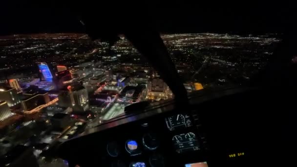 Las Vegas États Unis Novembre 2023 Vol Nuit Encerclement Avec — Video