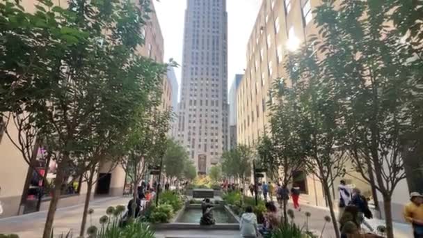 New York Verenigde Staten December 2023 Het Fantastische Rockefeller Center — Stockvideo