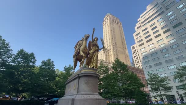 New York Usa December 2023 Het Prachtige Monument Standbeeld Van — Stockvideo