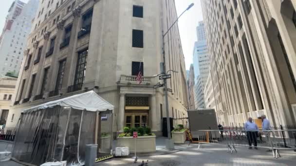 New York Usa Dicembre 2023 Famosa Borsa Americana Wall Street — Video Stock