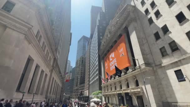 New York États Unis Décembre 2023 Bourse Américaine Wall Street — Video