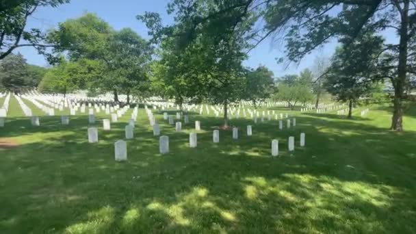 Washington Estados Unidos Diciembre 2023 Vista Panorámica Del Cementerio Nacional — Vídeos de Stock