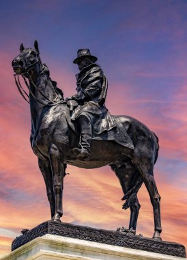 ABD 'nin başkenti Washington' da bulunan 18. ABD Başkanı Ulysses S. Grant 'in dikey fotoğrafı..