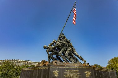 Washington D.C., ABD; 2 Haziran 2023: Deniz Kuvvetleri Savaş Anıtı, ABD 'nin başkentindeki ünlü Iwo Jima Muharebesi anıtı..