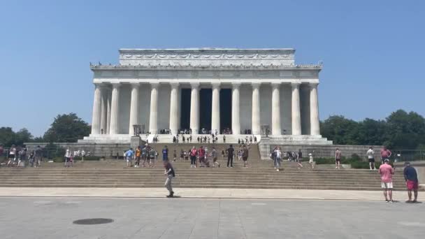 Washington Amerika Serikat Desember 2023 Panteon Dan Monumen Untuk Abraham — Stok Video