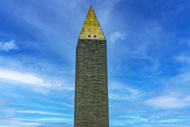 Washington DC 'deki Ulusal AVM' deki ilk ABD Başkanı George Washington 'ın anısına dikilen Washington Obelisk' in gözleri..