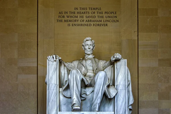 Estatua Del Presidente Estadounidense Abraham Lincoln Panteón Del National Mall — Foto de Stock