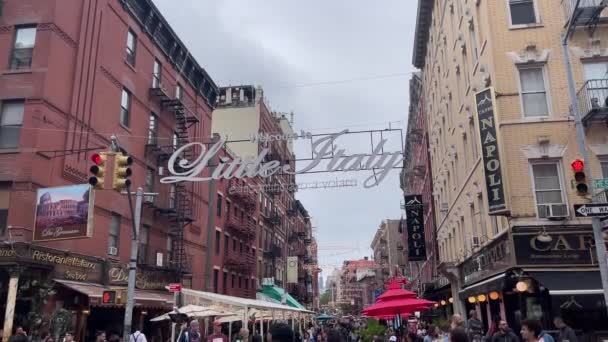New York Abd Ocak 2024 Küçük Talya Manhattan Bulunan Adını — Stok video