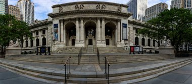 New York, USA; June 4, 2023: The New York Public Library is one of the most important libraries in the world and with more content in America. It is characterized by having a large number of books. clipart
