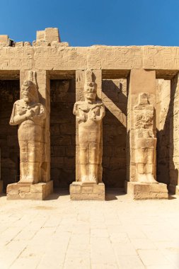 Karnak 'taki Ramses III Tapınağı' nda bulunan bu muazzam sütunlar antik Teb 'e tanıklık ediyor. Karmaşık oymalar ve bu sütunlar eski Mısırlıların yeteneğini ve gücünü gösteriyor..