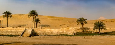 Memphis, Mısır; 20 Ocak 2024: Memphis 'in Batı Nil Hazinesini keşfedin, Saqqara' nın Mısır 'daki Necropolis, Mısır' ı keşfedin. Antik mezarların ihtişamını ve tarihi yerleri tecrübe edin..