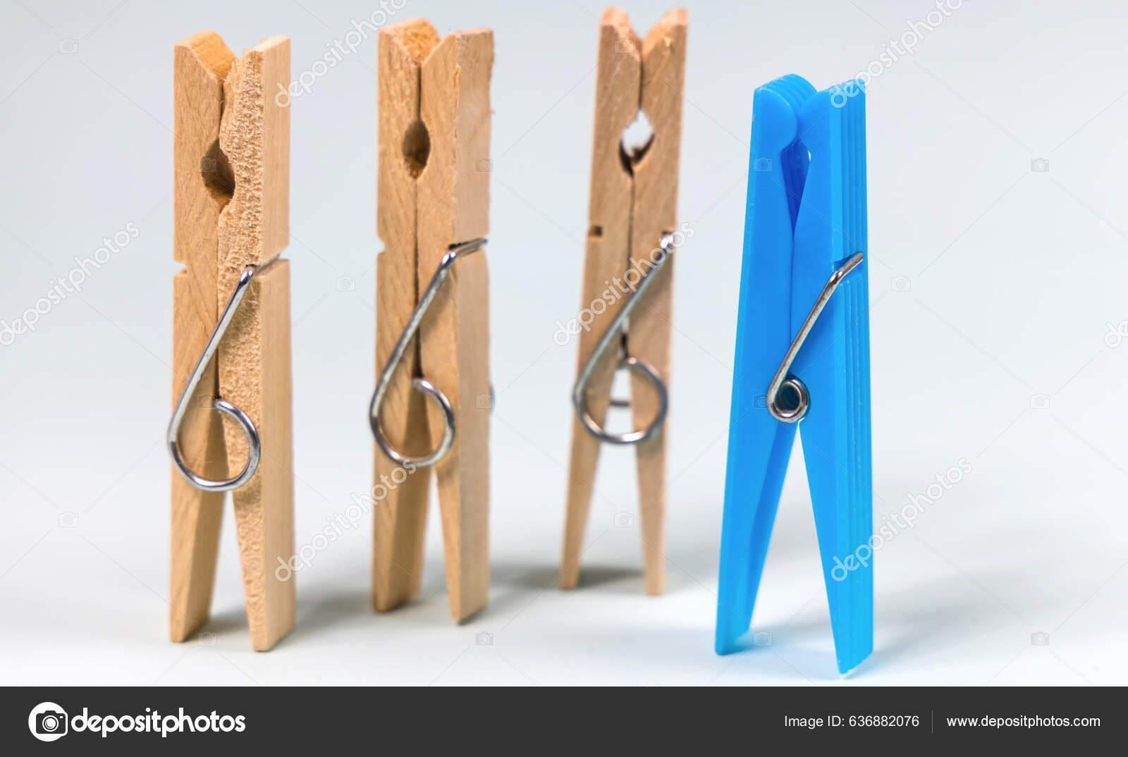 Blue Clothespin Background Ordinary Wooden Clothespins Concept Being  Different Gender Stock Photo by ©nataliagh 636882076