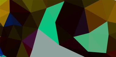 Vektör, çok renkli geometrik arkaplan. Üçgenler, üçgenleme. Geometrik mozaik, renkli üçgenler, origami tarzında uygulama