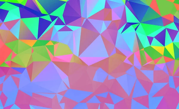 Векторный Многоцветный Геометрический Фон Треугольники Триангуляция Геометрическая Мозаика Цветные Треугольники — стоковый вектор