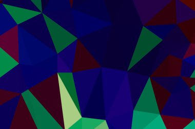 Vektör, çok renkli geometrik arkaplan. Üçgenler, üçgenleme. Geometrik mozaik, renkli üçgenler, origami tarzında uygulama